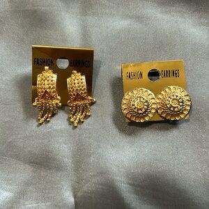 Indian style earrings two pairs